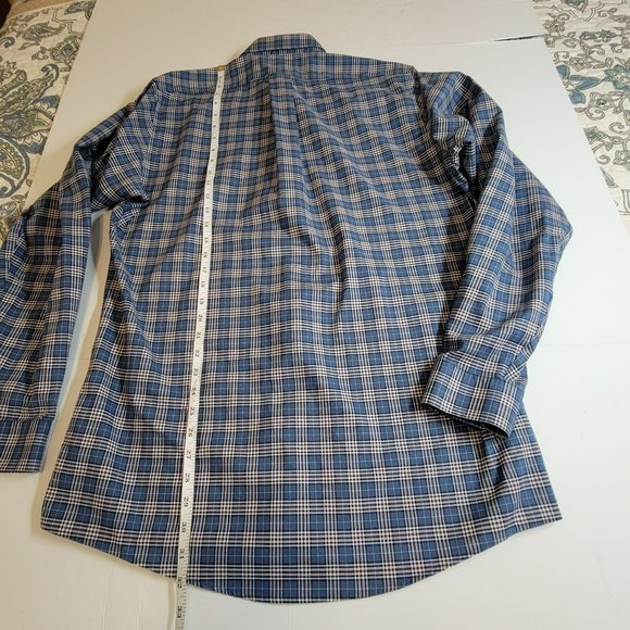 Eddie Bauer Shirt, Men TM Relaxed Fit, Blue,White & Red Check, , Cotton, EUC - Picture 10 of 11